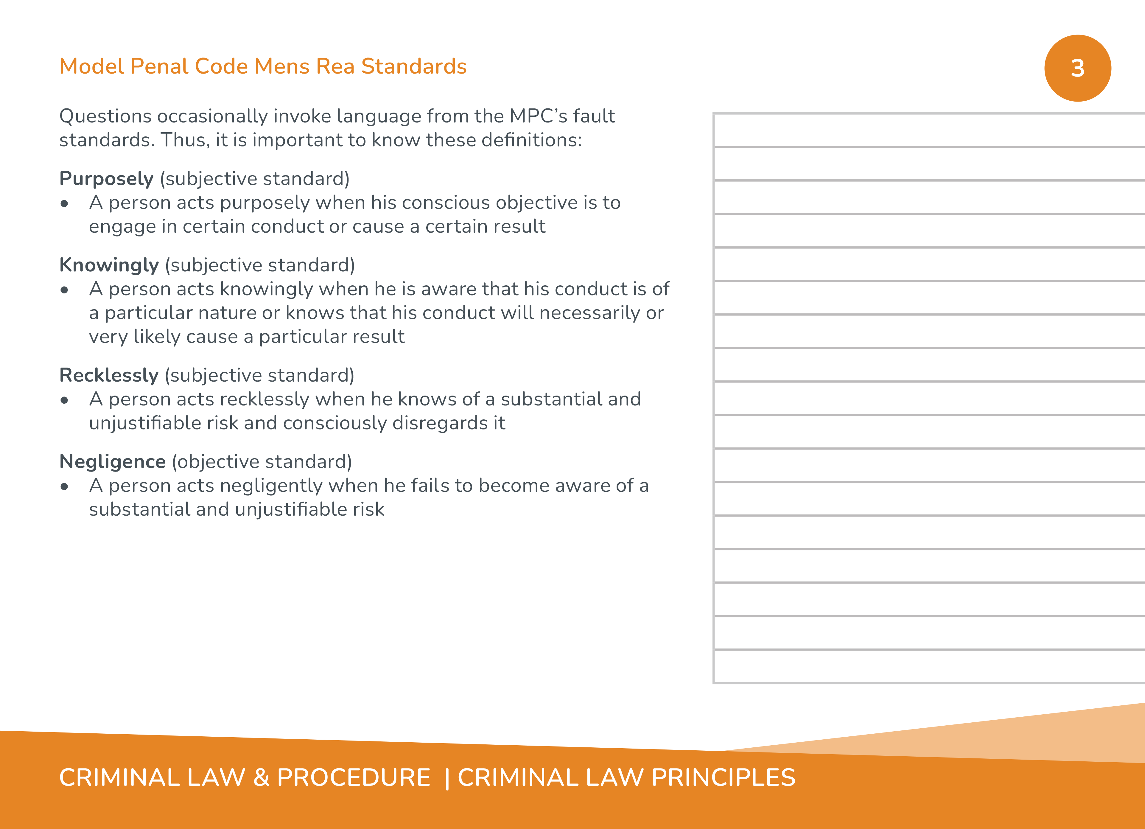 View of Model Penal Code Mens Rea Standards flashcard