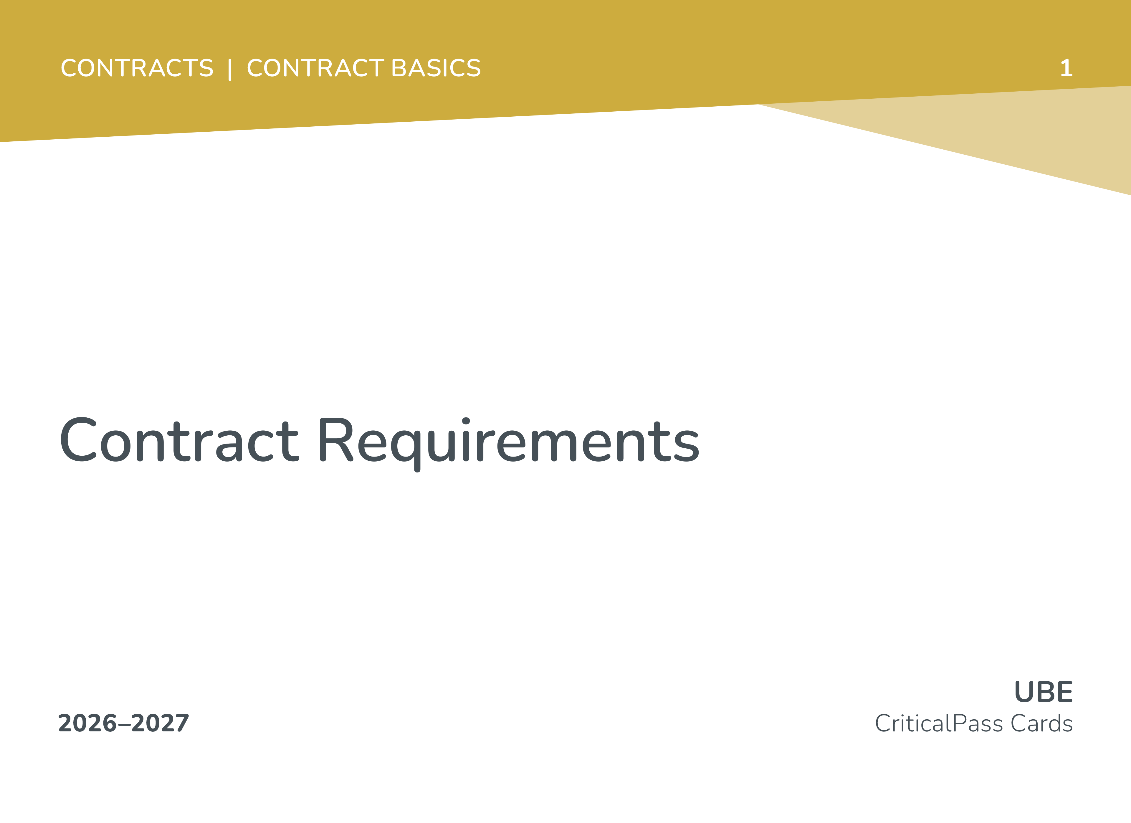 View of Contracts Requirements flashcard